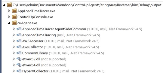 "DotPeek showing decrypted assemblies"